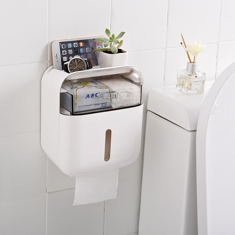 Punch-free Waterproof Toilet Tissue Box Toilet Rack