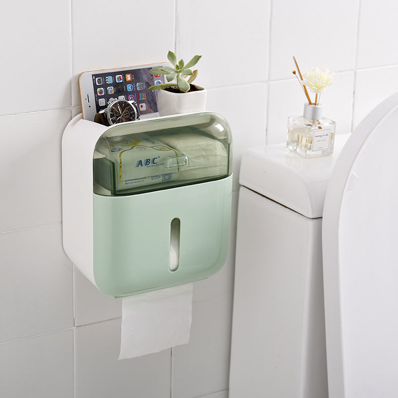 Punch-free Waterproof Toilet Tissue Box Toilet Rack