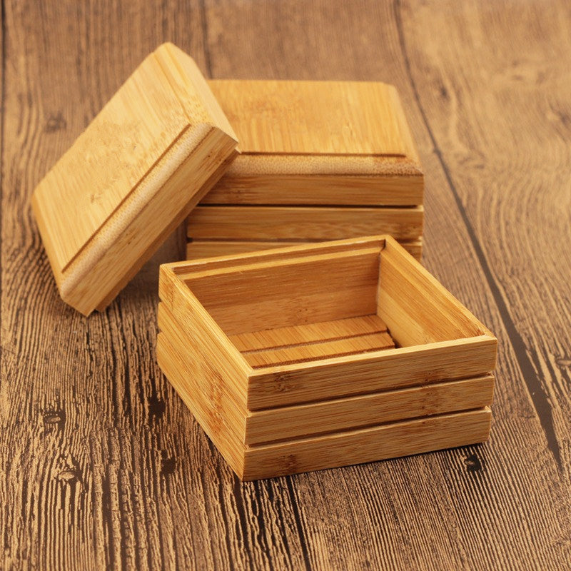 Soap box bamboo wood soap holder