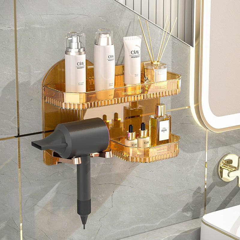 Toilet Hair Dryer Shelf Punch-free Toilet Rack