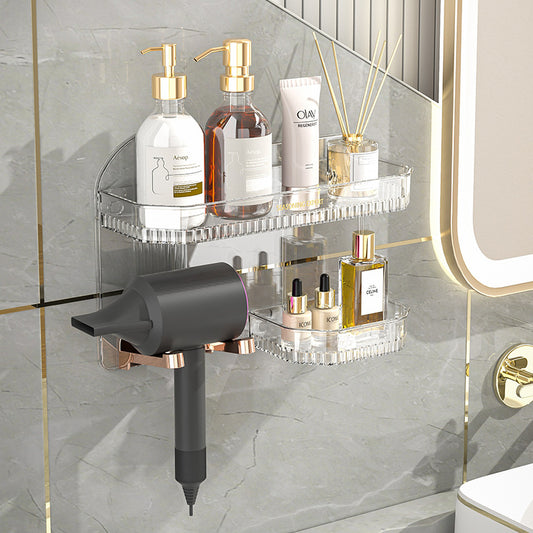 Toilet Hair Dryer Shelf Punch-free Toilet Rack