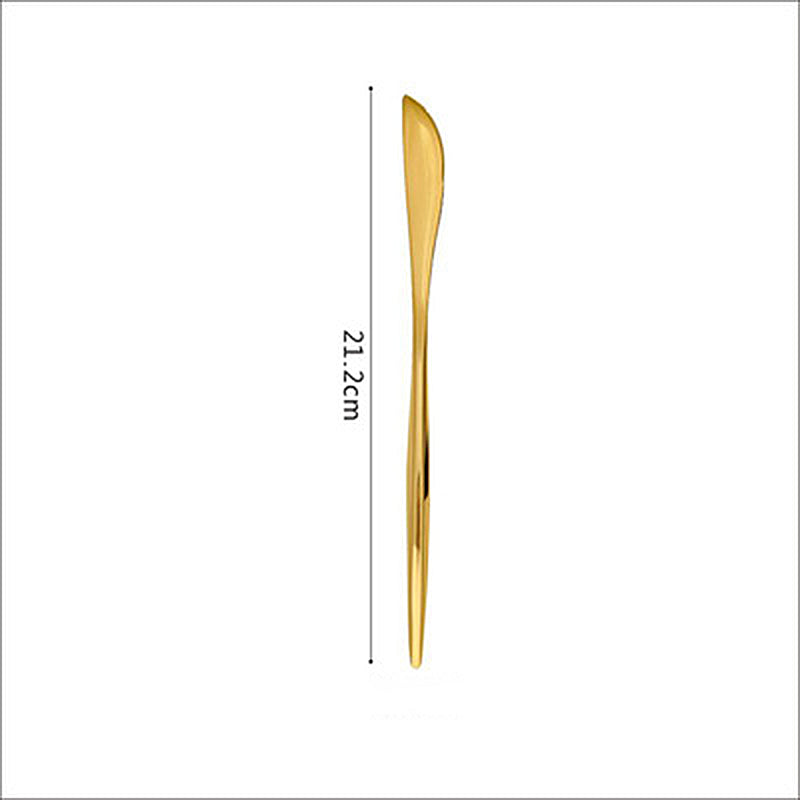 Gold-plated Western Cutlery Cutlery 304 Stainless Steel Cutlery Mirror Gloss