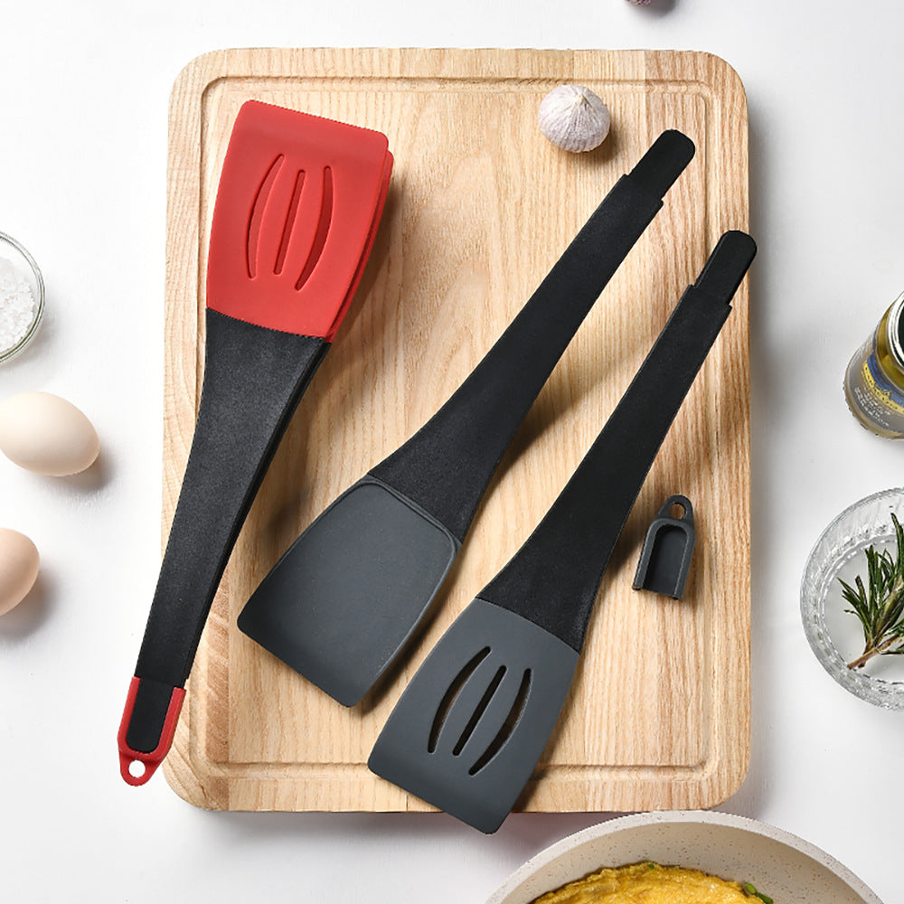 3 In 1 Frying Spatula Clip Silicone Food