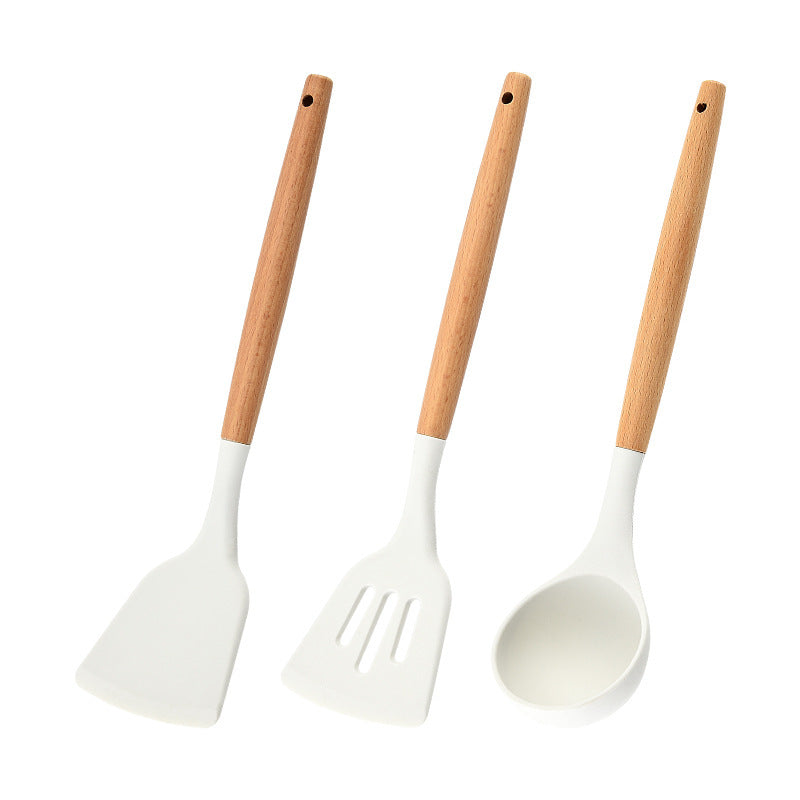 Silicone Kitchen Spatula Spoon Cooking Cookware Set