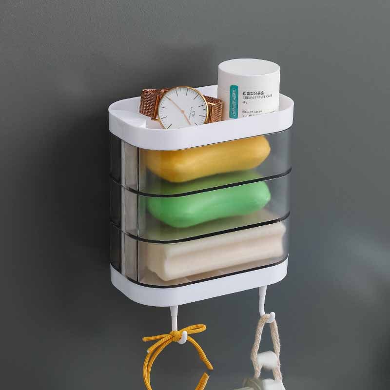 Bathroom Soap Box Wall-mounted Multi-layer Soap Box