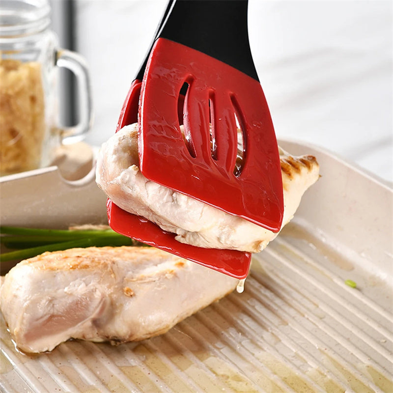 3 In 1 Frying Spatula Clip Silicone Food