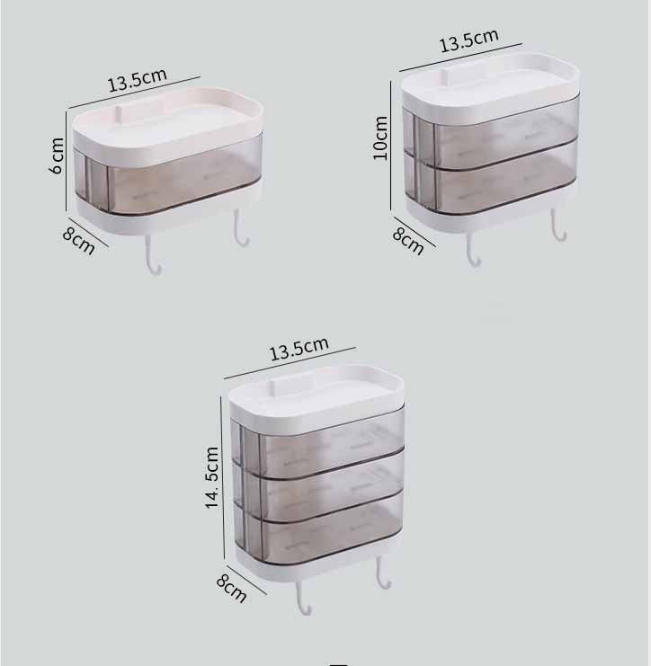 Bathroom Soap Box Wall-mounted Multi-layer Soap Box