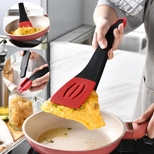 3 In 1 Frying Spatula Clip Silicone Food